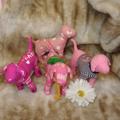 Pink Victoria's Secret Accessories | *3 For $30!" Pink Victoria’s Secret Plush Dog - Lot Of 4 | Color: Pink/White | Size: Os