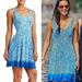Athleta Dresses | Athleta Womens Small Reef Print Sleeveless A Line Sun Dress Blue | Color: Blue | Size: S
