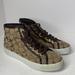 Coach Shoes | Coach Rebecca Signature Brown Canvas High Top Sneakers Nib | Color: Brown | Size: 8.5