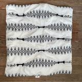 Anthropologie Bedding | Anthropologie Euro Lilou White Pillow Sham Embroidered Black 100% Cotton Nwt | Color: Black/White | Size: Euro