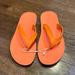 Coach Shoes | Coach Orange Logo Thong Slip On Sandals Size 7 New | Color: Orange | Size: 7