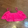Jessica Simpson Swim | Jessica Simpson Hot Pink Women's Ruffle Swim Bikini Top Bright Pink Size Small | Color: Pink | Size: S