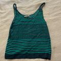 American Eagle Outfitters Tops | American Eagle Flowy Crop Tank Top | Color: Blue/Green | Size: S