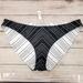 Athleta Swim | Athleta Chevron Reversible Bikini Bottom Black/White Women's Size Large | Color: Black/White | Size: L