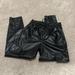Zara Pants & Jumpsuits | Black “Faux” Leather Pants | Color: Black | Size: S