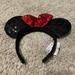 Disney Accessories | Disney Minnie Mouse Mickey Ears Sparking Red Black | Color: Black/Red | Size: Os