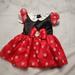 Disney Dresses | Disney Minnie Mouse Red Black Girls Dress | Color: Black/Red | Size: 3-6mb
