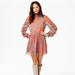 Free People Dresses | Free People Forget Me Not Moonstruck Mini Dress Paisley Print Size M Red | Color: Blue/Red | Size: M