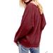 Free People Sweaters | Free People Irresistible V Neck Wool Blend Fringe Hem Sweater | Color: Purple/Red | Size: S