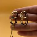 Anthropologie Jewelry | Amber Sceats Gold Hoop Dangle Earrings New | Color: Gold | Size: Os