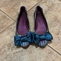 Coach Shoes | Coach Poppy Bow Flats Size 5 | Color: Green/Purple | Size: 5