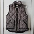 J. Crew Jackets & Coats | J Crew Chevron Herringbone Down Vest | Color: Black/Cream | Size: S