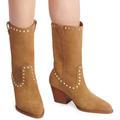 Coach Shoes | $265 Coach Pheobe Coconut Tan Cowboy Mid Calf Pull On Boots Bootie Shoes New | Color: Brown/Tan | Size: Various