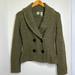 Anthropologie Jackets & Coats | Anthropologie Hwr Sweater Knit Blazer Small Lambswool Merino Wool Velvet Buttons | Color: Green | Size: S