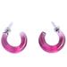 Zara Jewelry | Glass Acrylic Hoops (2 For 1) Zara | Color: Pink/White | Size: Os