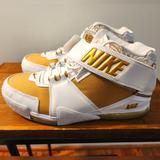 Nike Shoes | *New* Nike Lebron James 2 Mens Shoes White Gold | Color: White | Size: 12