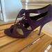 Kate Spade Shoes | Kate Spade Open Toe Heel Size 8 -Purple Leather | Color: Purple | Size: 8