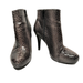 Nine West Shoes | Nine West Ankle Boots Size 7m Brown Snake Skin Print Vegan Leather 4 Inch Heel | Color: Brown | Size: 7