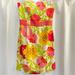 Lilly Pulitzer Dresses | Lilly Pulitzer Floral Strapless Dress Size 4 | Color: Green/Pink | Size: 4