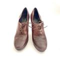 J. Crew Shoes | J.Crew Dark Brown Leather Made In Italy Platform Oxford Lace Up 4" Heels Size 7 | Color: Brown | Size: 7