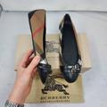 Burberry Shoes | Burberry Avonwick Check Black Ballet Flat Shoe | Color: Black/Brown | Size: 8.5