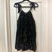 Free People Dresses | Free People Sequin And Velvet Dress | Color: Black | Size: Xs