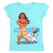 Disney Shirts & Tops | Disney Aqua Moana Girls T-Shirt Size 5/6 Turquoise | Color: Blue/Brown | Size: Various