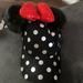 Disney Accessories | Minnie Mouse Polka Dot Pom Pom Baseball Hat | Color: Black/Red | Size: Os