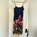 Anthropologie Dresses | Anthropologie Midi Length Floral Printed Dress | Color: Blue/Pink | Size: 8