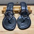 Coach Shoes | Coach Kitten Heel Thong Sandal | Size 8 1/2 B | Color: Black | Size: 8.5