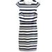 J. Crew Dresses | J. Crew New Double Stripe Cap Sleeve Sheath Dress Size 00 | Color: Blue/White | Size: 00