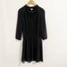 J. Crew Dresses | J Crew Mercantile Smocked Tie Front Dress Black Chiffon Lined | Color: Black | Size: Xs