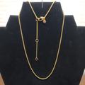 Madewell Jewelry | Madewell Goldtone Box Link Chain Necklace 17" Adjustable Length | Color: Gold | Size: Adjustable
