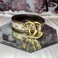 Gucci Accessories | Gucci Brown Monogram Belt W/ Gold Hardware | Color: Brown/Gold | Size: Os