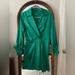 Zara Dresses | Green Zara Holiday Feather Dress Xs | Color: Green | Size: Xs