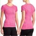 Athleta Tops | Athleta Pink Fastest Track Short Sleeve Top Tee Bright Neon Pink | Color: Pink | Size: M