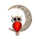 Brooch for Women Owl Brooch Crystal Rhinestone Brooch Jewelry Dress Scarf Shawl Clip Clothing Accessories Brooches for Women Fashion Decoration