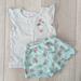 Disney Matching Sets | Disney Minnie Mouse Short Set | Color: Gray/Green | Size: 2tg