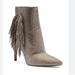 Jessica Simpson Shoes | Jessica Simpson Paegye Studded Fringe Rhinestone Booties Nwob 9 | Color: Silver/Tan | Size: 9