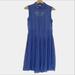 American Eagle Outfitters Dresses | Aeo Sheer Blue Button Down Pleated Dress | Color: Blue | Size: S