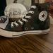 Converse Shoes | Cute High Top Army Converse With Red Rose On One Side Of Each Shoe..Like New | Color: Black/Green | Size: 7