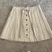 Free People Skirts | Free People Leather Mini Skirt: Pink/Taupe: Size 0 | Color: Cream/Pink | Size: 0