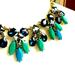 J. Crew Jewelry | J. Crew Gold Blue Rhinestone Turquoise & Blue Acrylic Statement Necklace | Color: Blue/Green | Size: Os