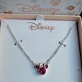Disney Jewelry | Disney Minnie Mouse Necklace Disney Minnie Mouse Necklace Disney Minnie Mouse Ne | Color: Purple/Silver | Size: Os