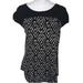Anthropologie Tops | Anthropologie Meadow Rue Black & White Print Tee M | Color: Black/White | Size: M