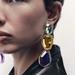 Zara Jewelry | Colorful Jewel Earrings | Color: Gold/Purple | Size: Os