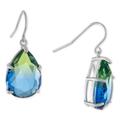 Giani Bernini Jewelry | Giani Bernini Crystal Pear Drop Sterling Silver Fish Hook Earrings | Color: Blue/Green | Size: Os