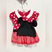 Disney Dresses | Disney Minnie Mouse Outfit With Shoes | Color: Red | Size: 6-9mb