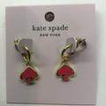 Kate Spade Jewelry | Kate Spade New Peppe Pink Huggie Spade Earrings | Color: Gold/Pink | Size: 3/4" Drop