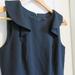 J. Crew Dresses | J.Crew 100% Wool Sleveless Round Neck Ruffle Dress Black Size 2 | Color: Black | Size: 2